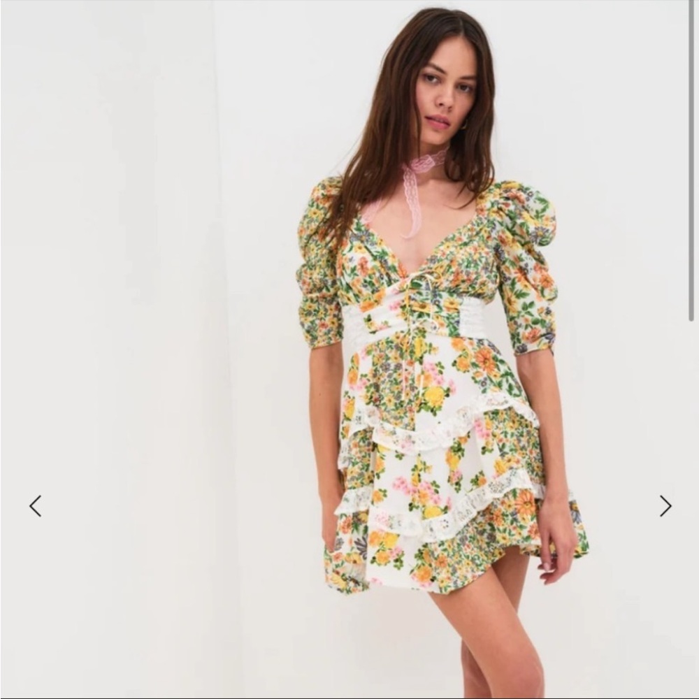 ISO For Love and Lemons Rosalyn Mini Dress